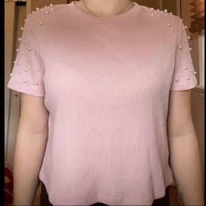 pearl pink tee